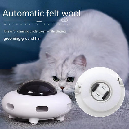 WhirlPlay UFO Teaser ƒ?? Smart USB-Powered Feather Toy for Endless Cat Fun