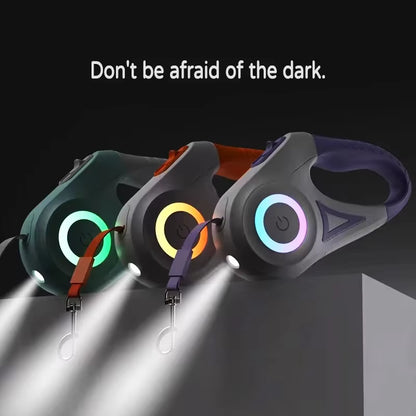 GlowPaw LED FlexiLeash ƒ?? Light-Up Retractable Leash for Pets of All Sizes