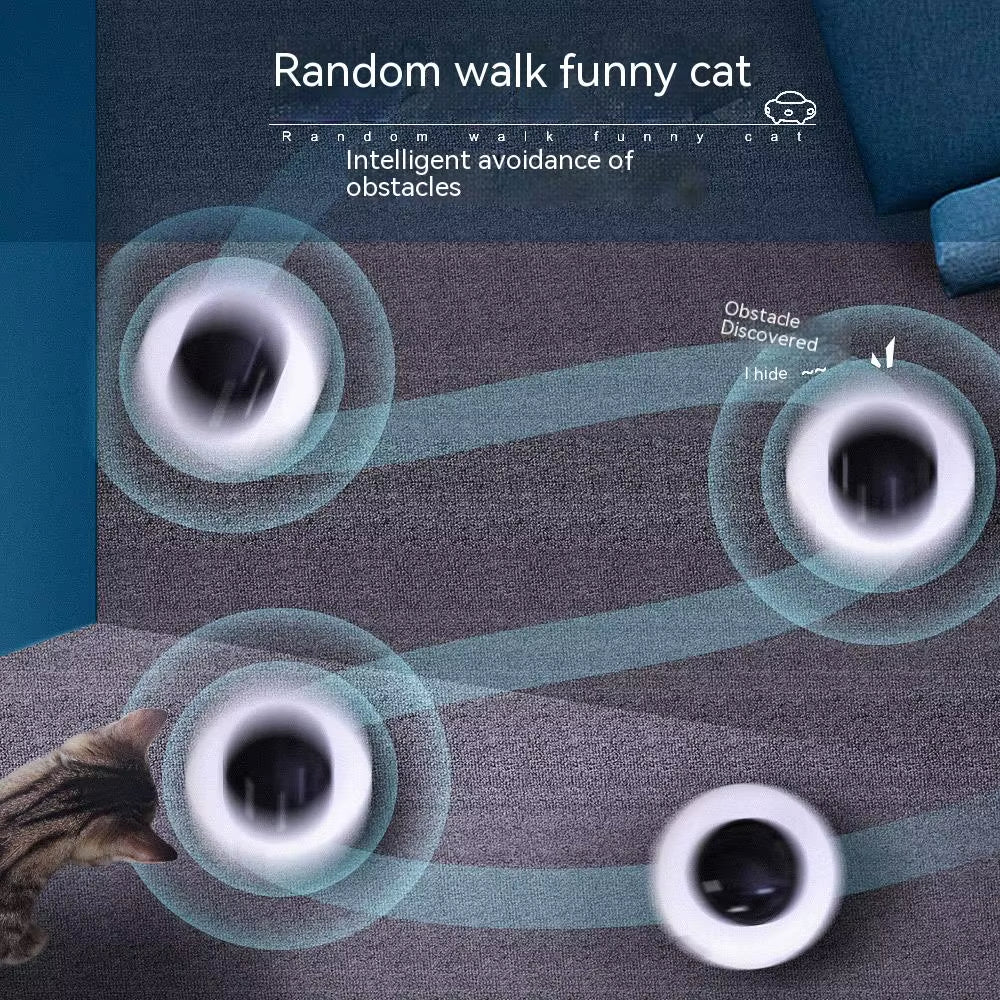WhirlPlay UFO Teaser ƒ?? Smart USB-Powered Feather Toy for Endless Cat Fun