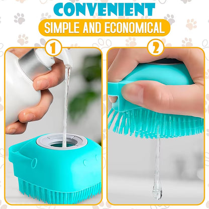FurEase Spa Brush ƒ?? 2-in-1 Grooming & Bath Time Bliss for Dogs and Cats