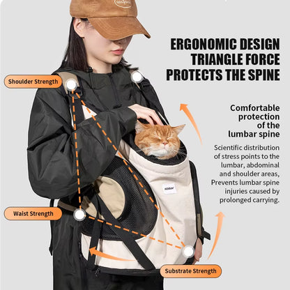 Pet Front Carry Chest Backpack ƒ?? Stylish, Secure & Super Comfortable for Outdoor Adventures